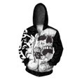 thumbnail image 5 of Sudadera con capucha y estampado de calaveras, cómoda y elegante, nueva, con cremallera, moderna y versátil, para hombre, 5 of 5
