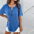 thumbnail image 5 of Basic Fitted Tees Plus Size Blouses for Women V Neck Short Sleeve Shirts for Women Plus Size Clearance Deals, 5 of 6