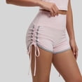 thumbnail image 3 of Athletic Running Shorts for Women Summer Elastic High Waist Slim Fit Ruched Side Workout Gym Yoga Compression Shorts, 3 of 7