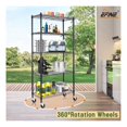 5Shelf Shelving Units and Storage on 3'' Wheels with Shelf Liners Set