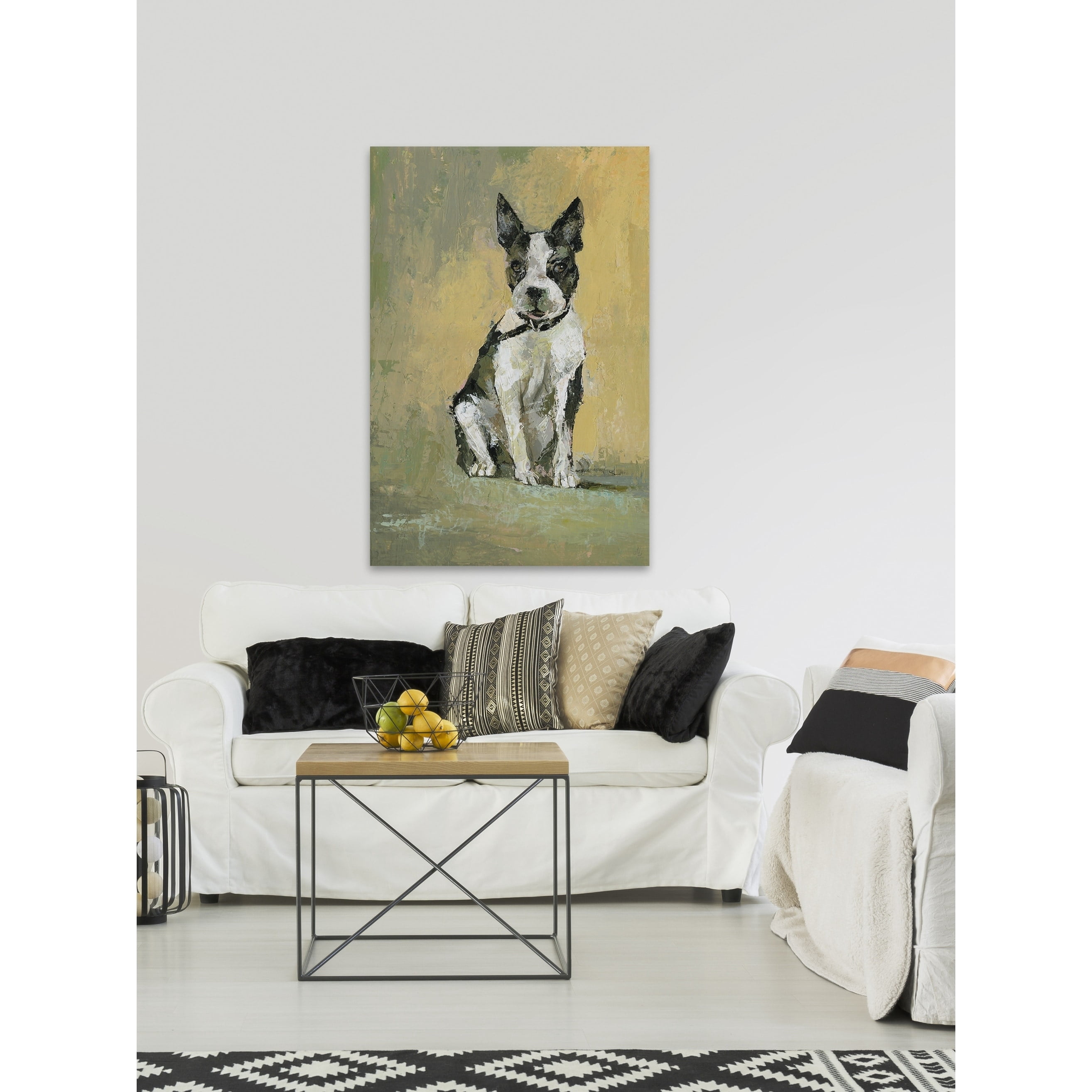 Marmont Hill Dog on Duty Canvas Wall Art