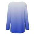 thumbnail image 6 of Frostluinai Fall Clothes For Women 2022 Sweaters Plus Size Tunic Top For Women Casual Gradient Printed Long Sleeve Crewneck Buttons Side Tops Irregular Pullover Blouse Tops, 6 of 6