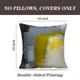 thumbnail image 2 of LALILO Throw Pillow Covers Grey And Yellow Art Art Gallery Yellow Grey Cushion Cover 18" x 18", 2 Pack, 2 of 6
