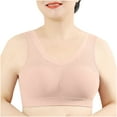 thumbnail image 5 of Bigersell Cotton Bra for Women New Ladies Seamless Comfortable No Underwire Breathable Gathering Bra Woman Underwear Bralette Bra Style F-167 Coffee 3XL, 5 of 8