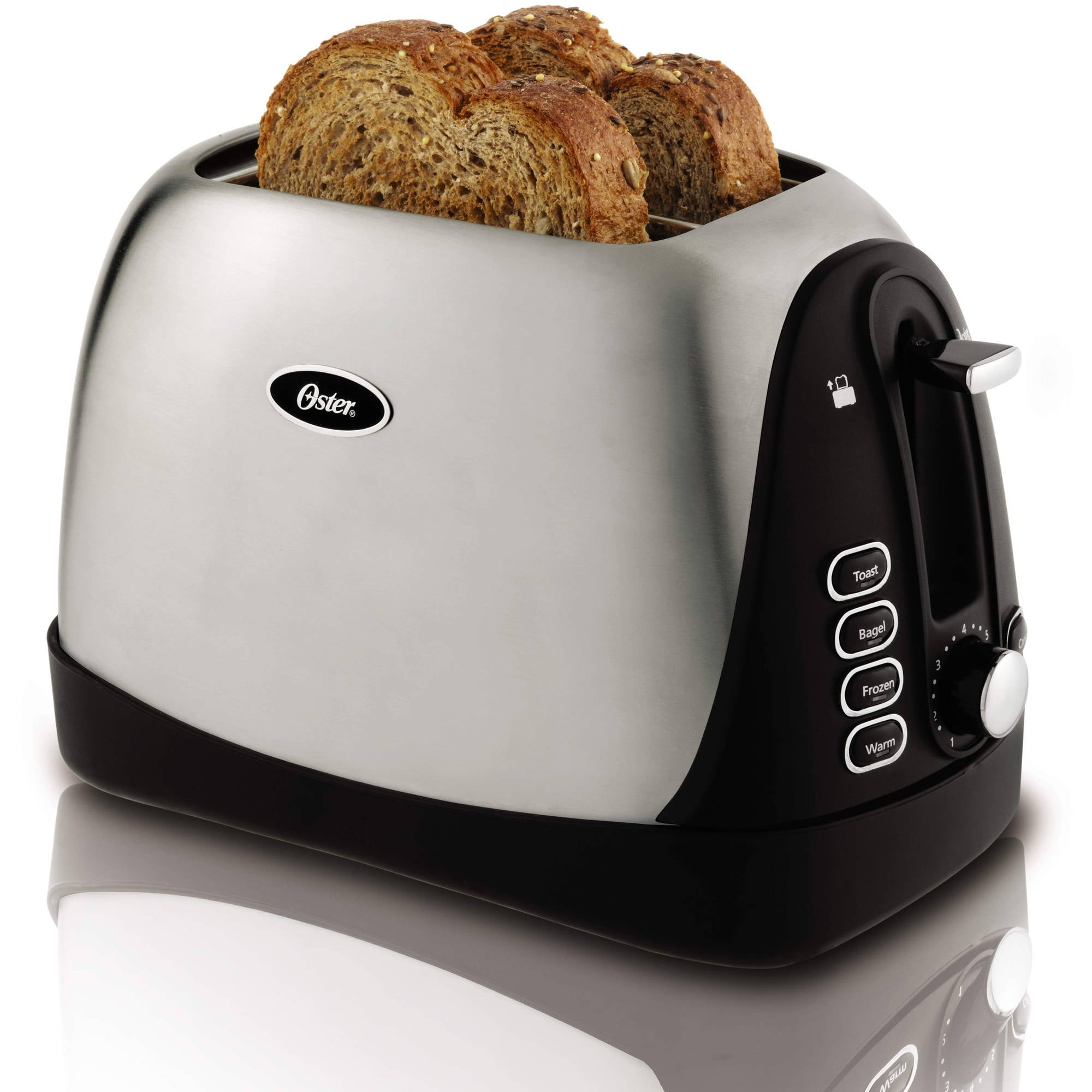 2 slice toaster stainless steel