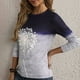 thumbnail image 5 of Blusa cómoda de manga larga con estampado informal para mujer a la moda Pompotops  FGAJ8682, 5 of 9