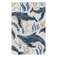 thumbnail image 5 of Whales Swim Leaves Curtains Black Out 72 Inch Length Curtains for Sliding Glass Doors Bedroom Living Room 2 Pack, 5 of 6