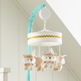 thumbnail image 2 of Levtex Baby - Little Feather Musical Rotating Baby Crib Mobile - Plush Foxes - Cream, Gold, Tan - Nursery Accessories, 2 of 3