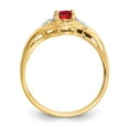 thumbnail image 2 of Real 14kt Yellow Gold Ruby and Diamond Ring Size: 7; for Adults and Teens; for Women and Men, 2 of 5