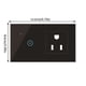 thumbnail image 5 of Yuarrent Enchufe de pared inteligente enchufe de EE. UU. WiFi temporizador inalámbrico Control remoto interruptor de pantalla táctil toma de corriente Electrodomésticos negro Enchufe de EE. UU. Yuarrent HA005243-04, 5 of 6