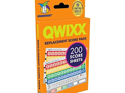 Qwixx Replacement Score Cards Action Game 