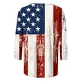thumbnail image 6 of Conairie Womens 4th of July Shirt 3/4 Sleeve Crew Neck Loose Patriotic T Shirts With American Falg Print Holiday Commemorative Tops Red M, 6 of 7