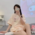thumbnail image 1 of Conjunto de pijama de verano para mujer y pantalones cortos de manga corta con dibujos animados, ropa ligera para el hogar, 1 of 1