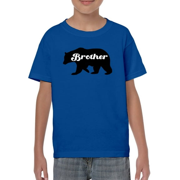Bear, Brother Lettering T-Shirt Juniors -Smartprints Designs,  Medium