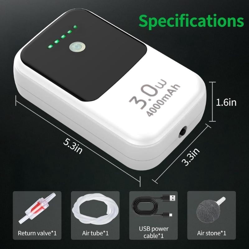 CEORPER Air Pumps for Fish Tanks Watertight Quiet Fishing Air Pumps Aquarium Air Pumps