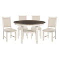 thumbnail image 5 of Lexicon Amsonia K-back Bar Height Dining Swivel Chair in White (Set of 2), 5 of 5