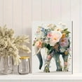 thumbnail image 2 of Boho Floral Elephant Girl Nursery Canvas Woodland Kids Bedroom Home Wall Decor Art, 2 of 8