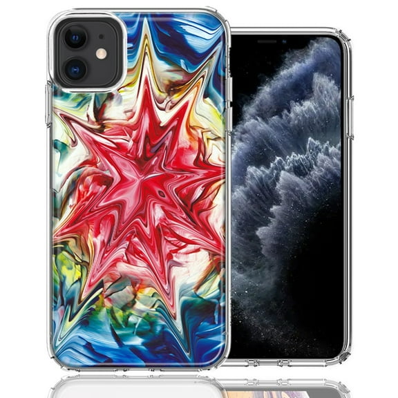MUNDAZE For Apple iPhone 12 Mini Tie Dye Abstract Design Double Layer Phone Case Cover