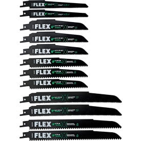 Flex Reciprocating Saw Blade w/ Storage Plastic Case 12 Piece