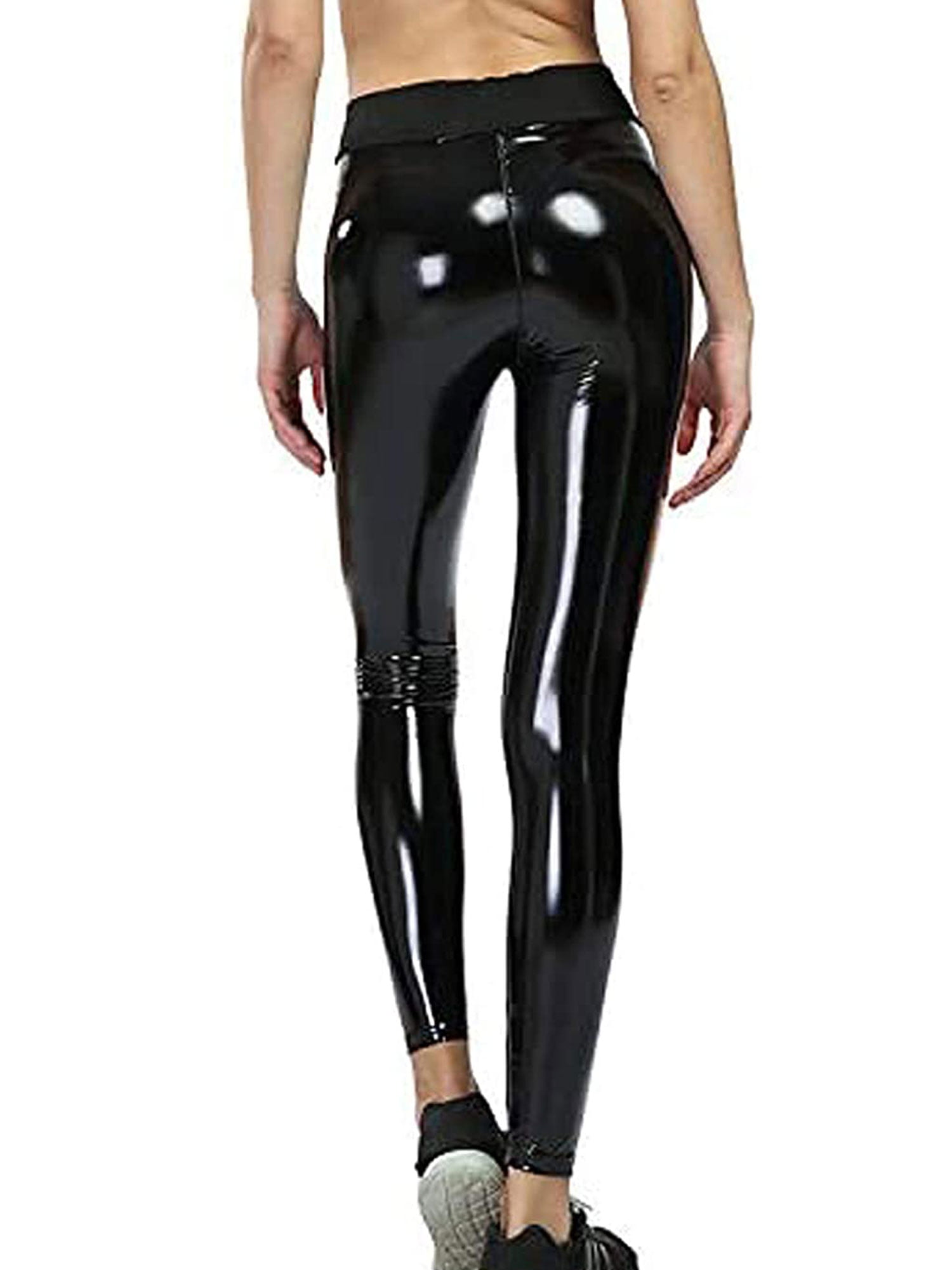 luethbiezx Faux Leather Leggings Pants Stretchy High Waisted Wet Look Tights  for Women 