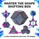 thumbnail image 4 of Caja de cambios con forma de Shashibo de Fidget Toy con 36 imanes, color azul, 4 of 8