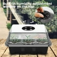 thumbnail image 2 of Seedling Starter Kit Plastic 10Pcs 12 Holes Seed Starter Tray Kit with Adjustable Vents Multifunctional Seed Propagator Set with 2Pcs Transplant Tools and 10Pcs Labels for Vegetable Fruit, 2 of 10