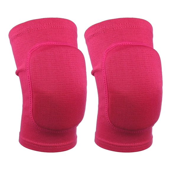 Unique Bargains 1 Pair Sporting Protective Knee Pad Breathable Flexible Knee Support Brace SpongeRose Red Size M