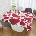 thumbnail image 4 of Coolnut Cute Love Heart Rectangle Tablecloth,Valentine's Day Mother's Day Kitchen Decoration Dinner Rectangular Table Cover for Party Holiday Hotel BBQ-Machine Washable 54x54In, 4 of 7