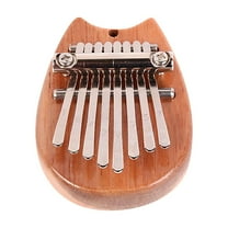8-Tone Wooden Thumb Piano | Mini Kalimba Finger Piano | Portable Musical Instrument with Lanyard | Gift for Kids & Beginners | Solid Wood & Steel Keys