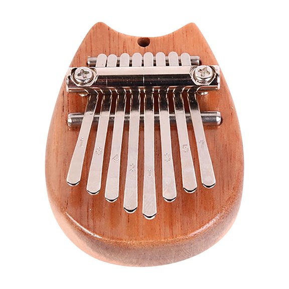 Solid Wood 8-tone Mini Thumb Piano, Portable Wooden Finger Piano, Compact Musical Instrument, Handheld Kalimba for Leisure Entertainment, Relaxation and Daily Music Playing