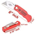 thumbnail image 4 of Wideskall Red Folding Pocket Lockback Utility Knife with 5 Extra Blades, 4 of 4
