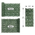 thumbnail image 2 of 4'x14' 1 PC Artificial Laurel Leaf Cover Faux Leaves Hedge Fence Screen Greenery Wall Decoration for Outdoor Balcony Backyard Garden Patio (Dark Green), 2 of 7
