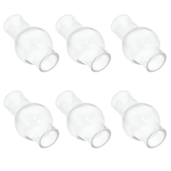 HIBIBUD 6pcs Clear Chimney for Oil Lamp Glass Cover Shade