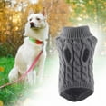 thumbnail image 6 of Knitted Dog Sweater Dog Winter Sweater Soft Comfortable Warm Pet Sweater Knitted Pet Puppy Clothes for Park Walking Picnics Grey M, 6 of 10
