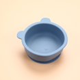 thumbnail image 4 of Nkmbld Silica Bowl Food Grade Cartoons Bear Shape Cutlery Bottom with Suction Cups, Dessert Bowls for Serving Soup, Oatmeal, Pasta and Salad, Blue, 4 of 8