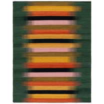 SAFAVIEH Dhurries Harland Geometric Area Rug, Brown/Yellow, 8' x 10'