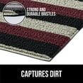 thumbnail image 4 of GORILLA GRIP Striped Doormat, Thick Bristle Door Mat Catches Dirt from Shoes, 24x16, Burgundy Black Cream, 4 of 9