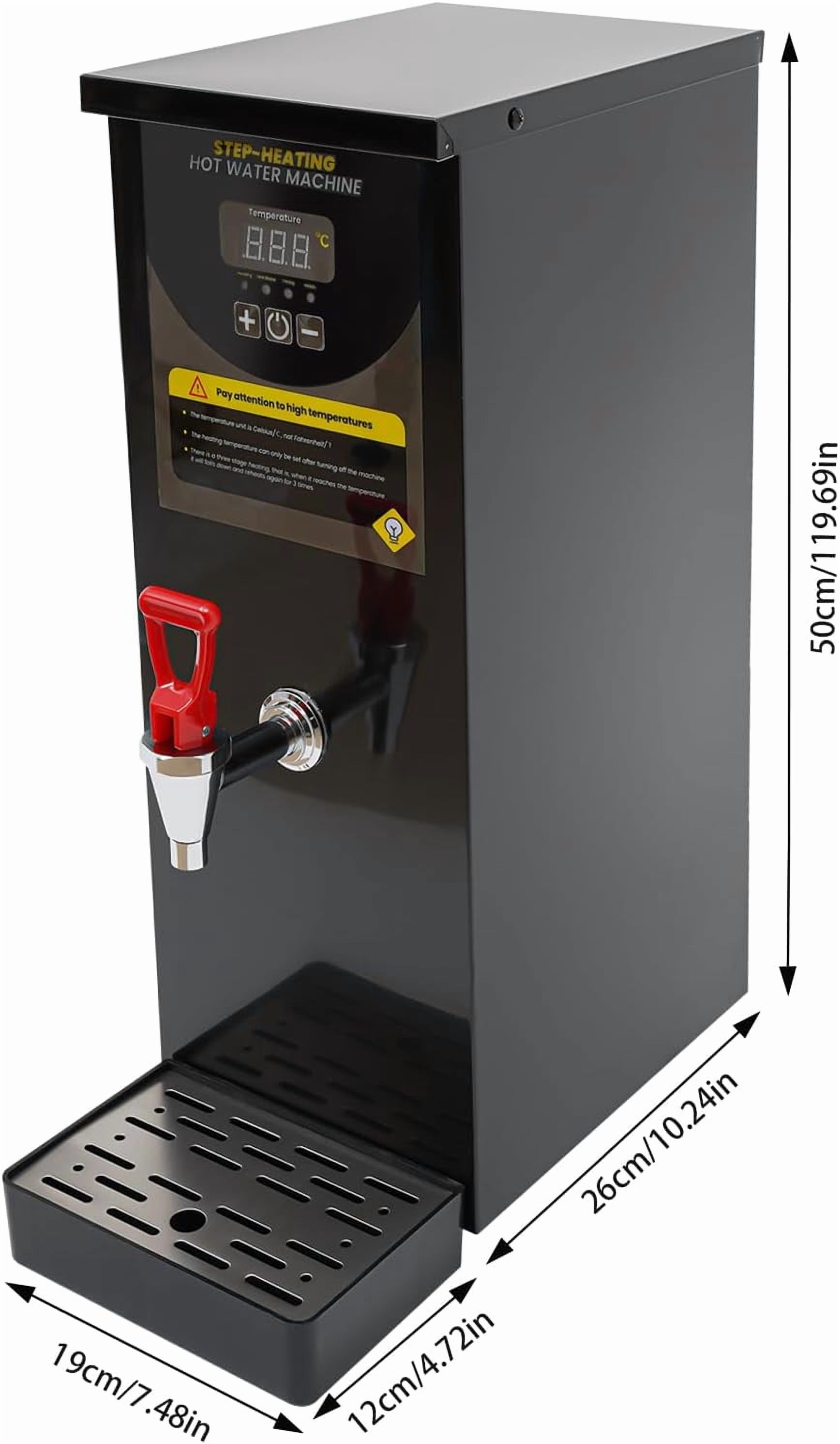 Hot Water Dispenser Electric Water Boiler And Warmer, 2000W Rapid Heating Tea Coffee Water Machine Stainless Steel Commercial Hot Water Maker for Restaurant, Hotel, Home, Office (Black)