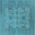 thumbnail image 1 of Ahgly Company Indoor Square Oriental Light Blue Industrial Area Rugs, 6' Square, 1 of 4
