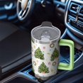 thumbnail image 4 of 40oz Merry Christmas Tumbler with Lid and Straw, Stainless Steel Cup with Handle Snowflakes Travel Mug, Holiday Presents, 4 of 4