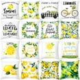 thumbnail image 4 of Ludlz 45x45cm Lemon Orange Print Throw Pillow Case Cushion Cover Home Sofa Bed Decor, 4 of 8