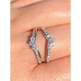 thumbnail image 3 of Sparkle Jewels Round Cut Cubic Zirconia Enhancer Wrap Women Ring Guard 14K White Gold Plated, 3 of 5