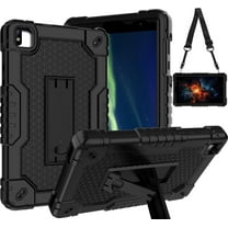 FIEWESEY Case for FOXX P8/ V8/ T8 Pro 8 inch Tablets Hybrid Shockproof Firendly Case Built in Kickstand Shoulder Strap for FOXX P8/ V8/ T8 Pro 8 inch Tablets (Black/Black)