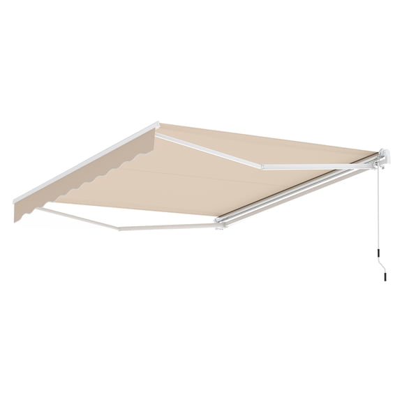 Costway 10' x 8' Retractable Awning Patio sun shade w/Crank Handle