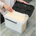 Bankers Box Clear Plastic Portable File Box with Black Lid, 1 Pack