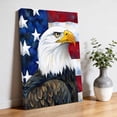 thumbnail image 3 of Canvas Wall Art Bald Eagle Canvas Art Print American Flag Pictures Wall Decor for Living Room Bedroom Artwork Decorations Stretched Framed Ready to Hang 8"x10", 3 of 9