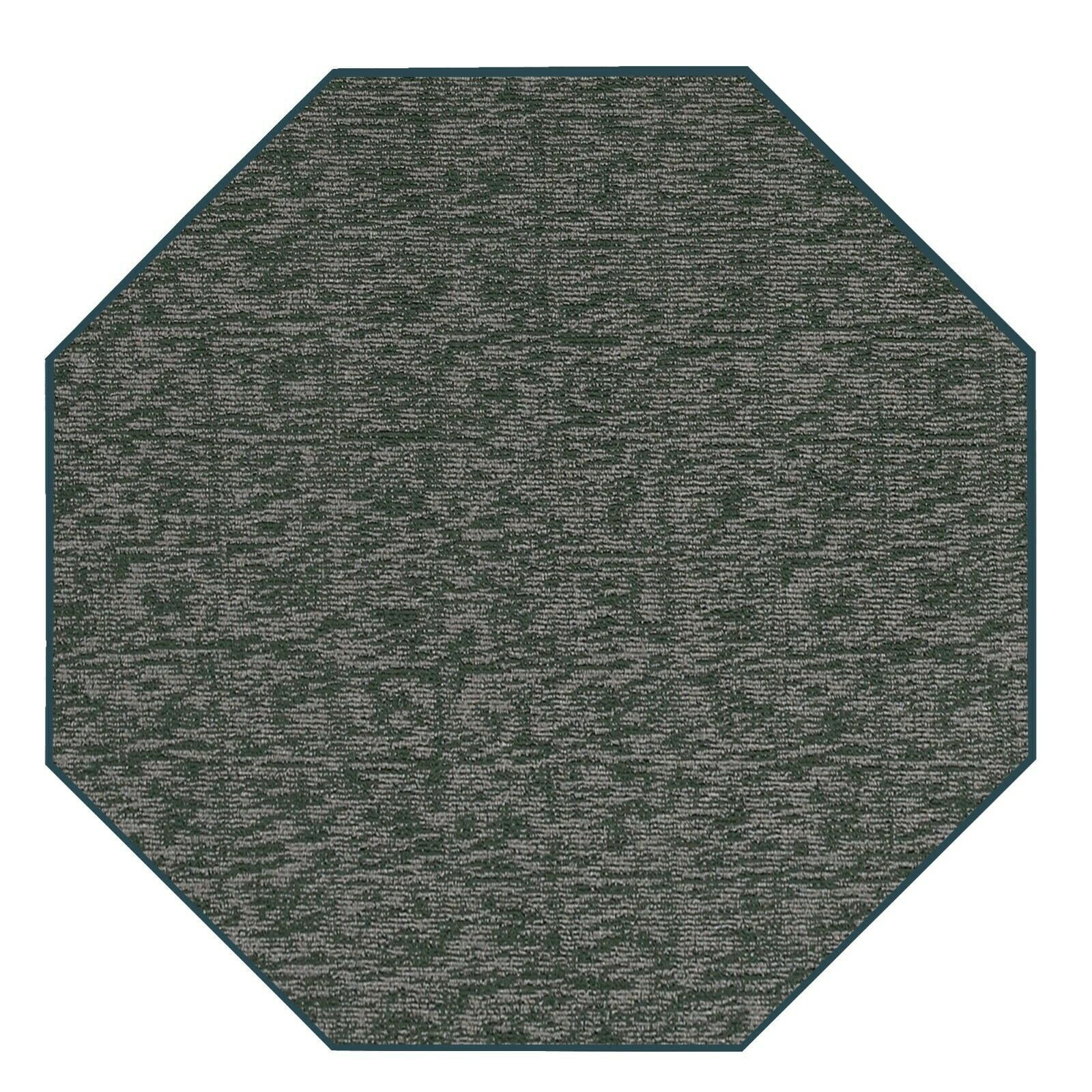 Modern Indoor/Outdoor Commercial Geometric Rug Green, 9' Octagon, Pet and Kids Friendly Rug