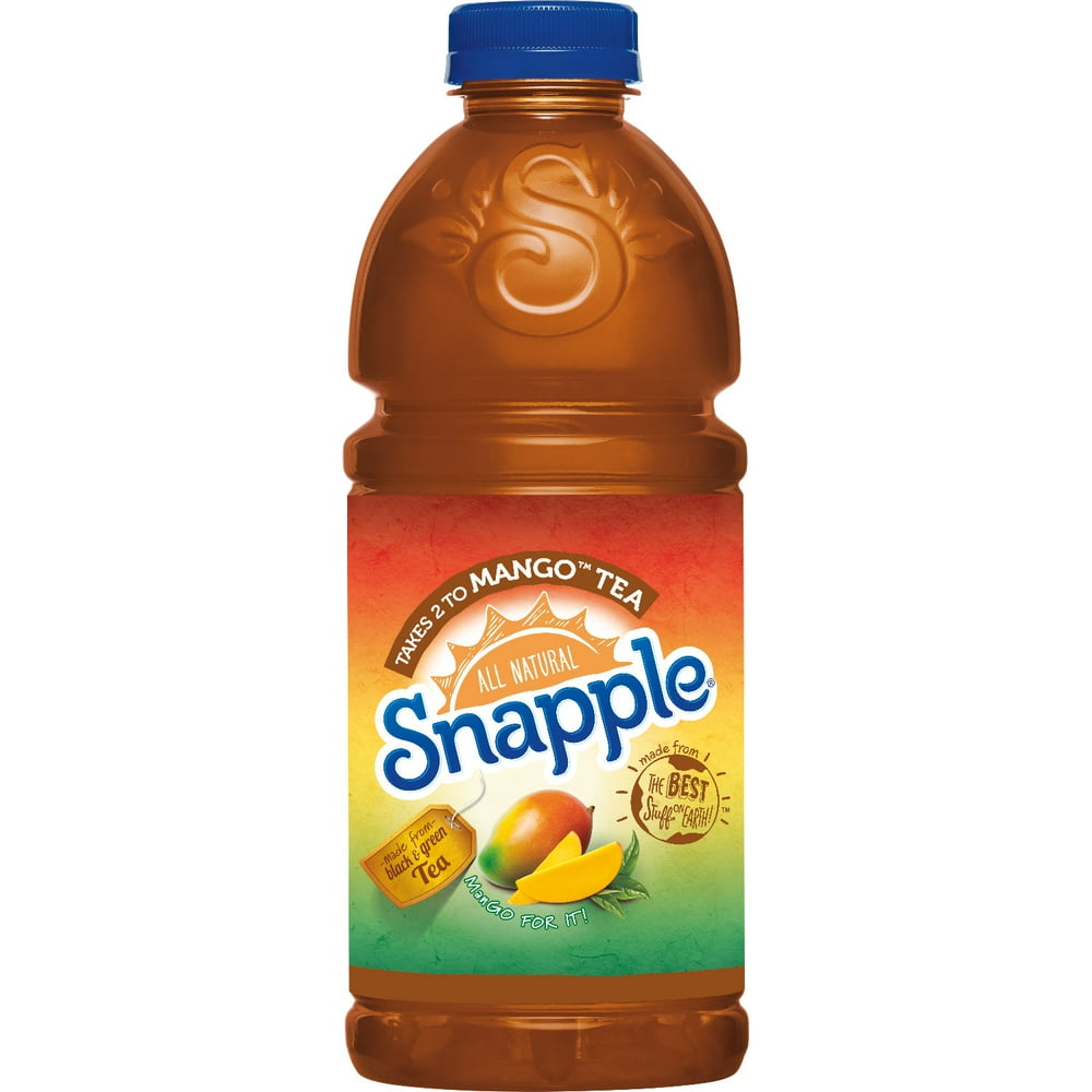 Snapple Takes 2 to Mango Tea, 32 Fl Oz Bottle, 1 Count