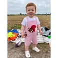 thumbnail image 5 of RUINIXCW Toddler Baby Boys Football Outfit Romper Overall Infant Baby Boys Summer Fall Clothes Cute Rugby Embroidery Stripes Jumpsuit Shorts Pockets, 5 of 8