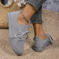 thumbnail image 5 of Womens Knit Low Top Fashion Sneakers Autumn Stretchy Lace up Slip on Walking Flats Casual Shoes, 5 of 7